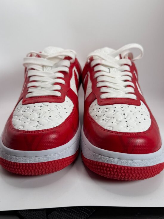 Louis Vuitton x Nike Air Force 1 Low White Red Virgil Abloh DS Size 9 Mens main image 15
